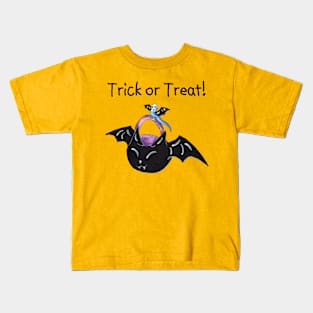 Blue Trick or Keet (With Text) Kids T-Shirt